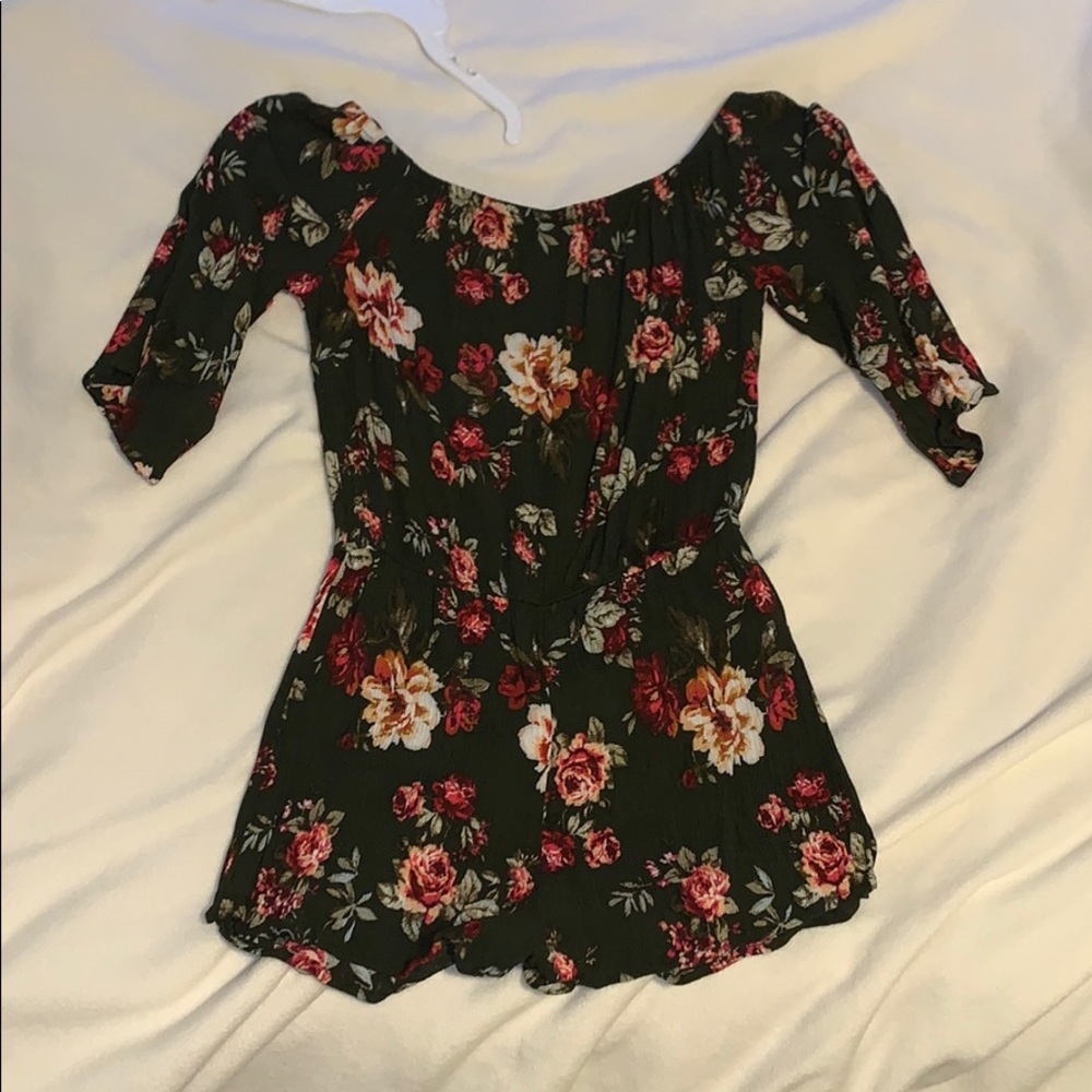 Off the shoulder Floral Romper